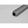 Eztube 2-Way Captive Fin Extrusion for 1/4in Panel Panel  Silver, 60in L x 1in W x 1in H, QR 1 End 100-260 1QR 5